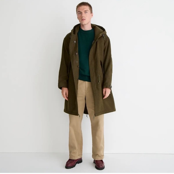 NWT - BEAMS PLUS X J.Crew mil coat in Harris Tweed cloth - Men's Medium - Picture 3 of 5